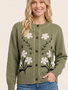 Staccato Floral Jacquard Button Down Cardigan By: Staccato