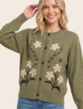 Staccato Floral Jacquard Button Down Cardigan By: Staccato
