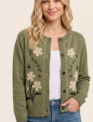 Staccato Floral Jacquard Button Down Cardigan By: Staccato
