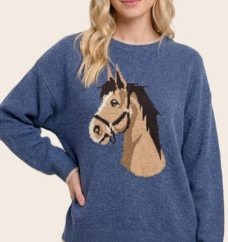 Staccato Horse Jacquard Pull Over Sweater By: Staccato