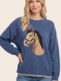 Staccato Horse Jacquard Pull Over Sweater By: Staccato