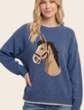 Staccato Horse Jacquard Pull Over Sweater By: Staccato