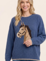 Staccato Horse Jacquard Pull Over Sweater By: Staccato