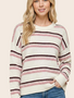 Staccato Tritone Stripe Pull Over Sweater By: Staccato (2-Colors)