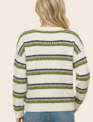 Staccato Tritone Stripe Pull Over Sweater By: Staccato (2-Colors)