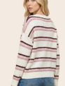 Staccato Tritone Stripe Pull Over Sweater By: Staccato (2-Colors)