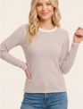 Staccato Copper Pin Striped Pull Over Sweater By: Staccato