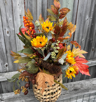 Custom Harvest Fall Wall Basket