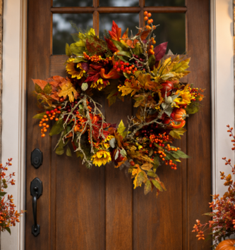 Custom Abundant Harvest Wreath