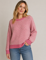Staccato Two Tone Waffle Weave Striped Pull Over Sweater By: Staccato