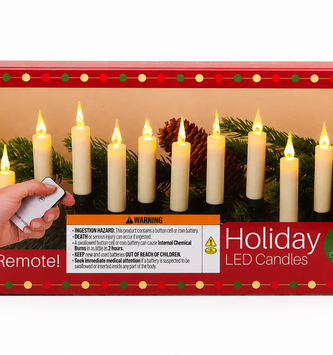 Set of 10 LED Clip on Candles w/ Remote
