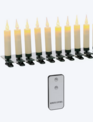 Set of 10 LED Clip on Candles w/ Remote