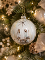 Holy Family Glass Ball Ornament