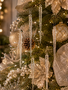 9" Set of 4 Glass Icicles