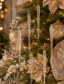 9" Set of 4 Glass Icicles