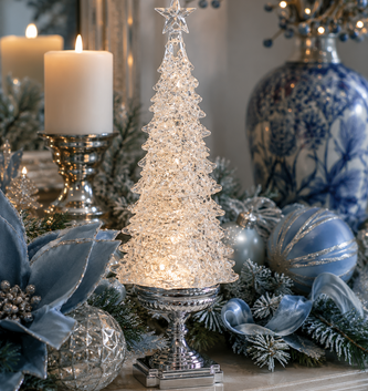 LED Swirling Tree Snowglobe