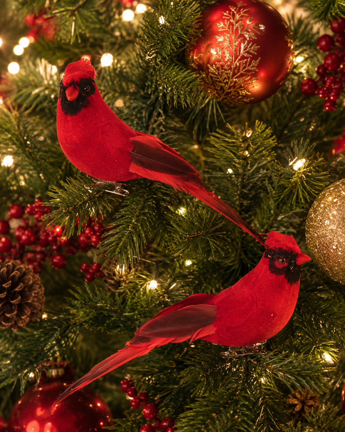 7" Clip Cardinal Ornament