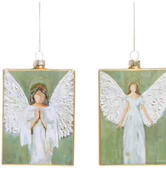 5" Glass Guardian Angel Ornament