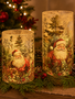 Santa in Forest Candle Holder (2-Sizes)