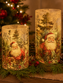 Santa in Forest Candle Holder (2-Sizes)