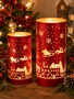 Set of 2 LED Christmas Town Luminaries