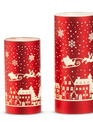 Set of 2 LED Christmas Town Luminaries