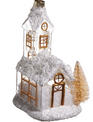 6.25" White Gold Church Ornament (2-Styles)