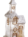 6.25" White Gold Church Ornament (2-Styles)