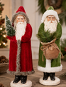 17.25" Vintage Velvet Santa (2-Colors)