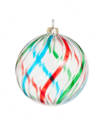 Glass Multicolor Stripe Ornament (3-Styles)
