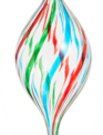 Glass Multicolor Stripe Ornament (3-Styles)