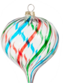 Glass Multicolor Stripe Ornament (3-Styles)