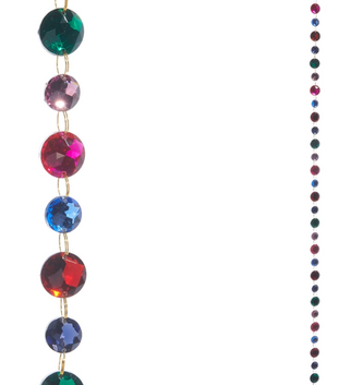 5' Multicolor Jeweled Chain Garland