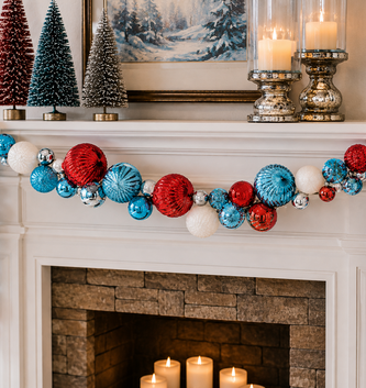4' Merry Multicolor Ball Garland