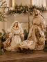 28.5" 3 Piece Natural Linen Holy Family