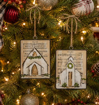 6" Church Sheet Music Ornament (2-Styles)