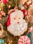 Glass Santa Head Ornament