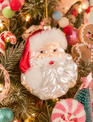 Glass Santa Head Ornament