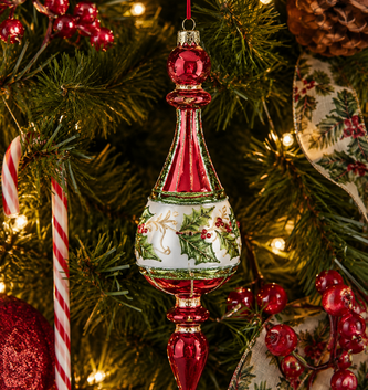 Holly Finial Ornament (2 Styles)