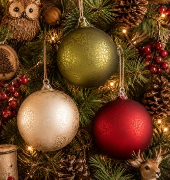 5" Mercury Finish Ball Ornament (3 Colors)