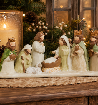 One Piece Earthtone Nativity