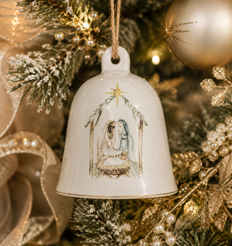 Believe Nativity Bell Ornament