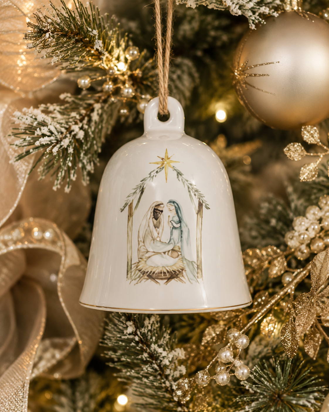 Believe Nativity Bell Ornament