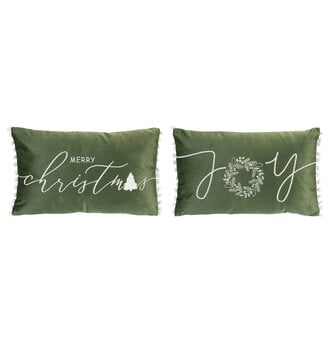 Embroidered Green Pillow (2 Styles)
