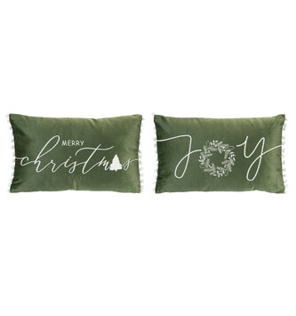 Embroidered Green Pillow (2 Styles)