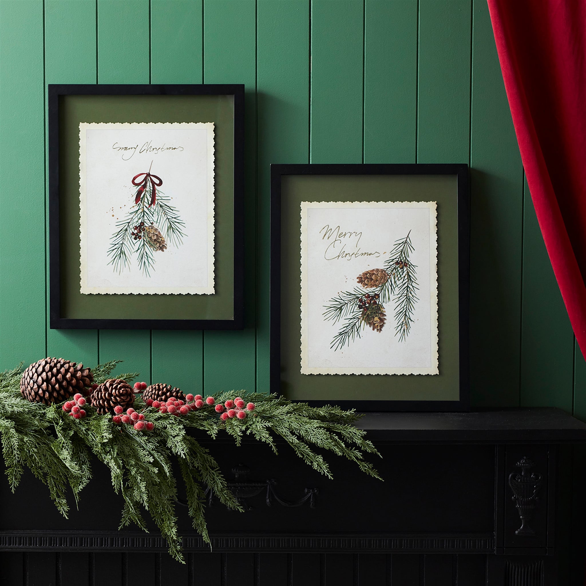 Merry Christmas Pine Print