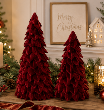 Set of 2 Velvet Trees