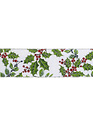 2.5" x 10 Yards Silver Holly Wired Edge Ribbon