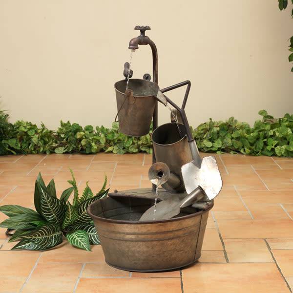 Galvanized Antique Garden Fountain