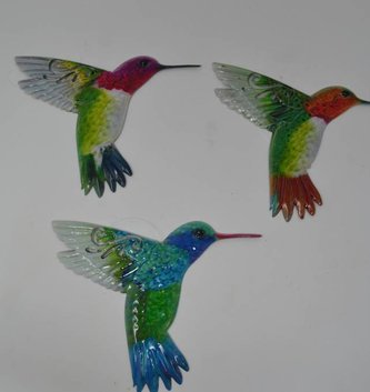 Small Colorful Metal Hummingbird (3 Styles)